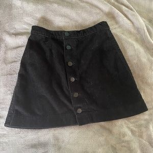 American apparel black corduroy skirt XS